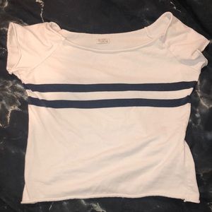 Brandy Melville John Gault Boat Neck Striped Tee
